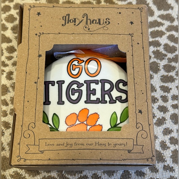 Glory Haus CLEMSON TIGERS HandPainted Double Sided Christmas Ornament~New In Box - Picture 9 of 9